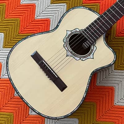 Paracho Requinto/Travel Guitar - Beautiful Instrument from Paracho, Mexico 🇲🇽! - Insane Inlays! - image 1