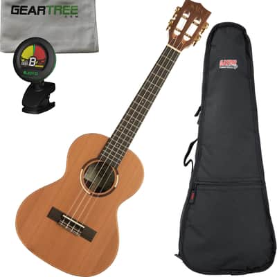 Kala KA-ASCP-T All Solid Cedar Top / Solid Pau Ferro Back and Sides Tenor Ukulele, Natural w/ Bag, Cloth, and Tuner image 1