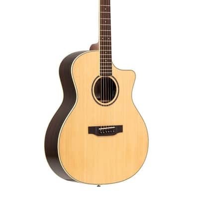 Crafter ES-ROSE GCE NAT ES Series Grand Auditorium Cutaway Solid Spruce Top Mahogany Neck 6-String Acoustic-Electric Guitar w/Gig Bag image 1