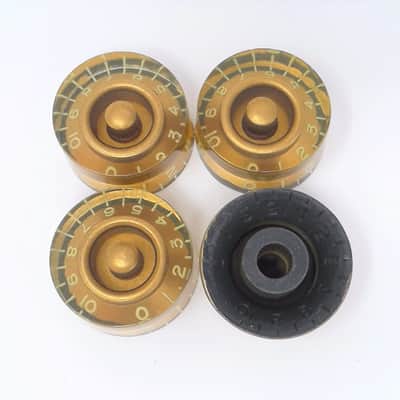 True Custom Shop® Gold Relic Embossed Speed Knob Set for Gibson USA Les Paul and SG image 4