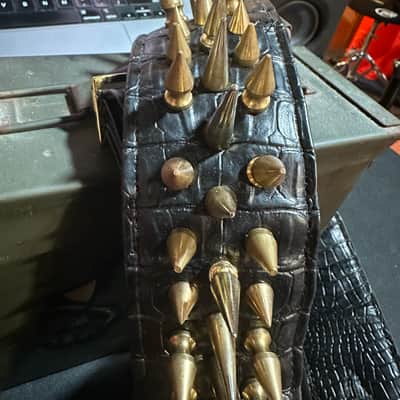 Steel Weather Vegan Leather Spiked Guitar Strap image 23