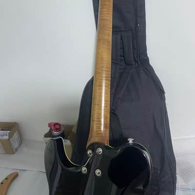 Vibrato system 24 frets Roasted flame maple neck Blue Gradient Flamed Maple Top Mahogany tele Electric guitar body SSH image 4