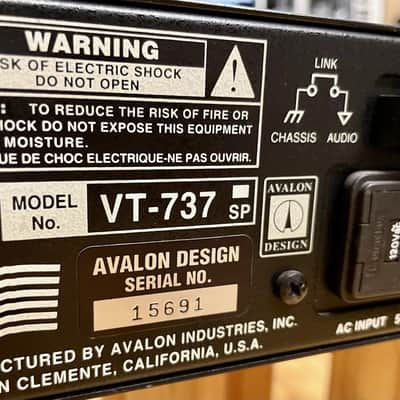 Avalon Design Vt-737sp Vacuum Tube Channel Strip image 7