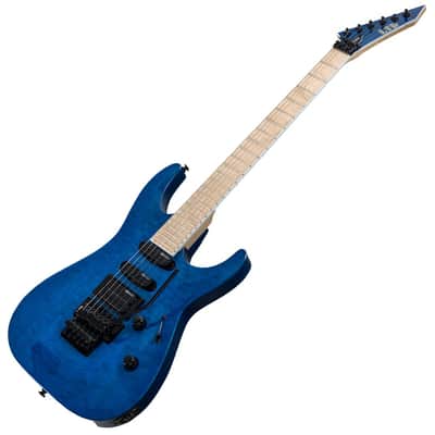 ESP LTD MH-203QM Electric Guitar w/Quilt Maple Top - See Thru Blue image 3