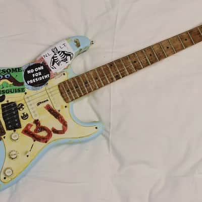 Billie Joe Armstrong Blue Electric Guitar BJ Replica Relic and Gig Bag Green Day image 13