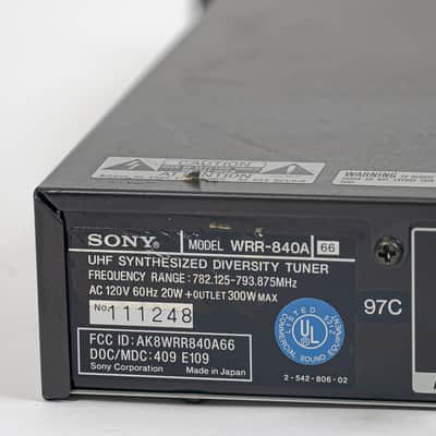 Sony WRR-840A UHF Synthesized Diversity Tuner (782.125–793.875 MHz) image 5