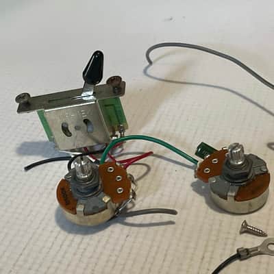 2000's Ibanez RG250DX RG Series Guitar Factory Electronics Wiring, Volume Tone Pot Jack image 3