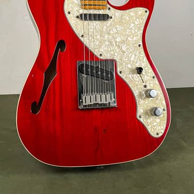 Fender 90s Thinline Telecaster Crimson Transparent 1998 image 4