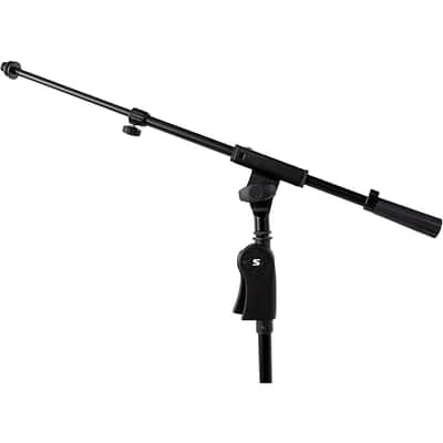 Shure Deluxe Tripod Mic Stand With Telescoping Boom and Pistol Grip One-Handed Clutch - Regular Black image 5