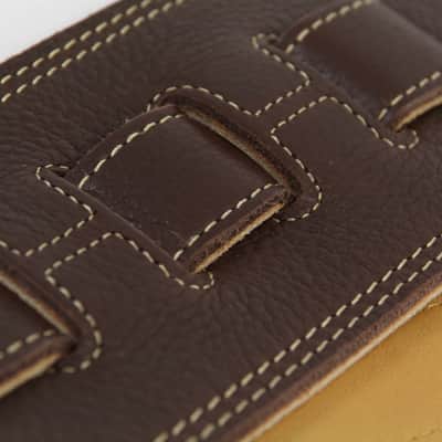 Harvest Fine Leather Premium Brown Glove Nappa Long Bass Strap image 5