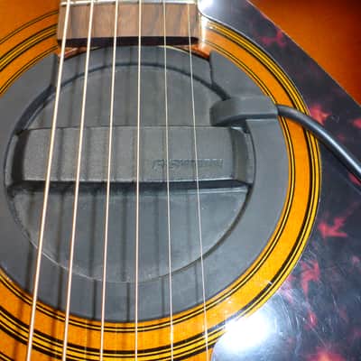 Yamaha HUA 100 URBAN Acoustic w/Fishman Humbucking Sound Hole Pickup : Crowned & Dressed Frets Pickup 2010's - Tobacco Brown Sunburst image 4