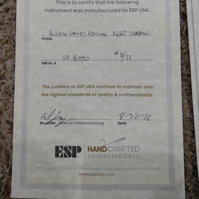 ESP USA Eclipse 2016 Violet Shadow Limited Edition 8 of 15 image 11