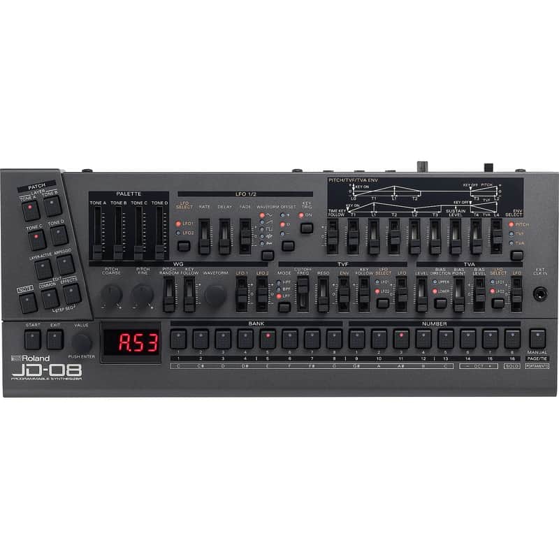 Roland JD-08 Boutique Series Programmable Synthesizer Module with K-25m Keyboard image 2