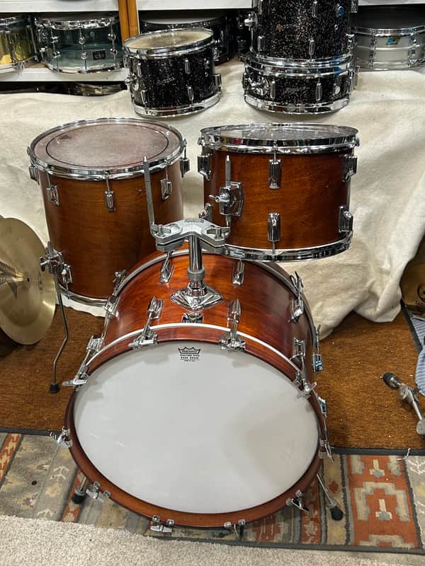 Tama 3 - piece Superstar drum set (314-2166) 80's - Satin Mahogany image 1