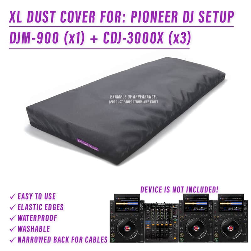 XL DUST COVER for PIONEER DJ SETUP (DJM-900NXS, Xone96 + CDJ-3000X (x3)) image 1