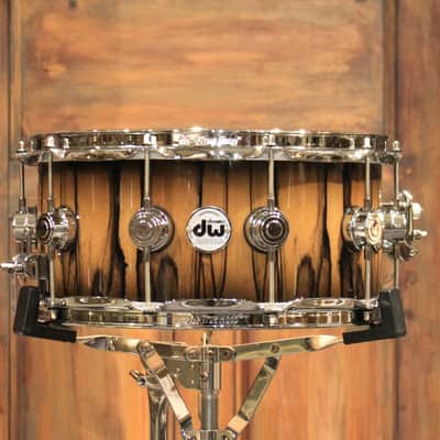 DW Collector's 6.5x14 Maple VLT Snare Exotic Black Burst over Ivory Ebony - New! image 1