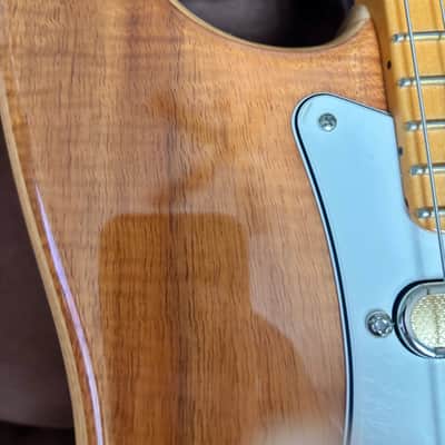 Fender Rarities Series Flame Koa Top American Original '50s Stratocaster with Maple Fretboard 2019 - Natural image 2