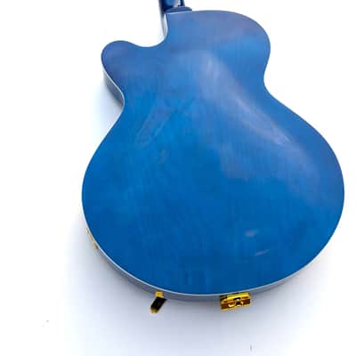 Nashville L5 Electric Guitar Hollow Body bLUE Flamed Maple Jazz Guitar Bigsby image 8