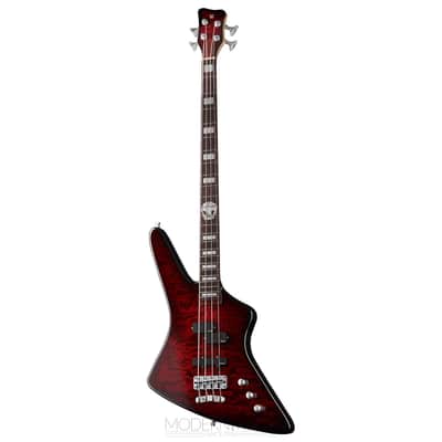 Warwick Custom Shop Reverso Rex Brown Signature Bass, Burgundy Blackburst Transparent High Polish image 3