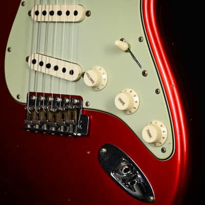 Fender Custom Shop Limited Edition 64 L-Series Stratocaster Journeyman- Aged Candy Apple Red 2026 (L11847) image 11