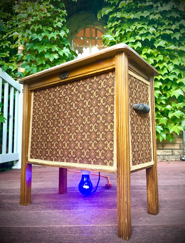 Rotary Connection 1x12 cab. Lights up! 16 ohm speaker. MCM vintage style. 2026 - Wood image 1