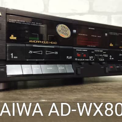 AIWA AD-WX808 Rare Vintage Dual Cassette Deck dbx Dolby HX Pro Warranty image 2