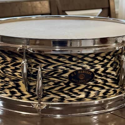 U.S. Mercury 5x14 snare drum JAPAN 60s- tiger stripe image 2