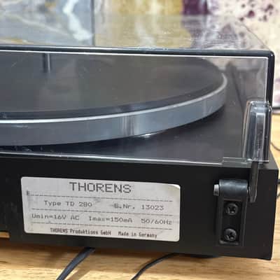 Thorens TD 280 Black Made In Germany turntable Anti Skating Tone Arm Audiophile image 17