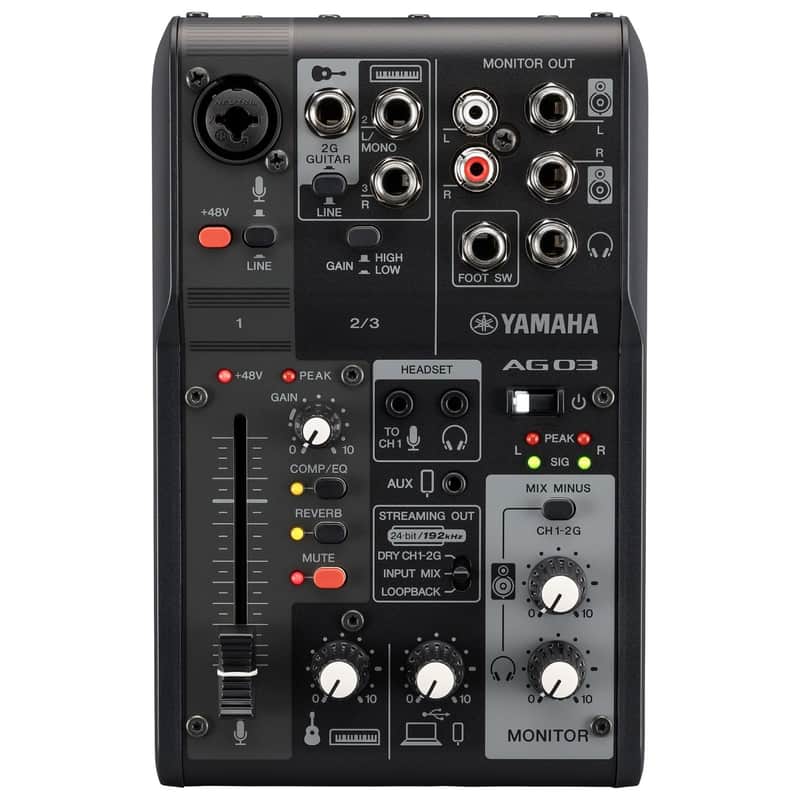Yamaha AG03 MKII 3 Channel Analog Mixer image 2