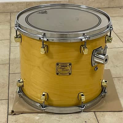 Yamaha Maple custom gold lugs 14x12 tom Blonde natural image 1