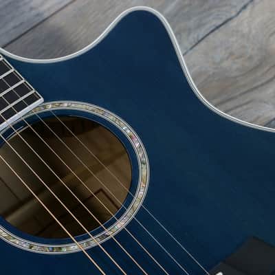 Super Clean! Taylor 614ce 2003 Koi Blue Limited Edition 5A Quilt + OHSC and candy image 8