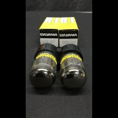 NOS Matched Pair SYLVANIA 12SL7GT Black Plate Vintage Vacuum Tubes F.9681 image 5