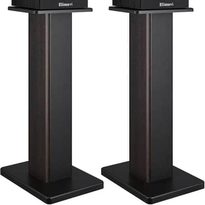 Universal Studio Monitor Speaker Stands – 22.64" Black MDF Floor Stands for Bookshelf & Satellite Speakers image 1
