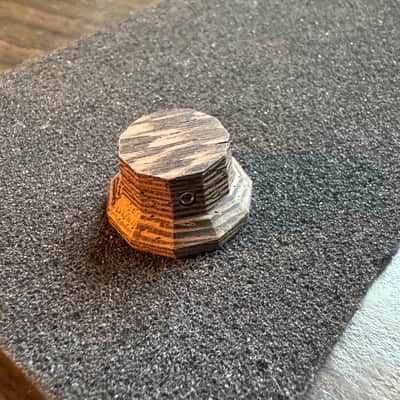 Guilford Wenge 1122 Facet Cut Volume/Tone potentiometer knob - 1.5mm set Screw / 6mm shaft - 1 Knob image 1