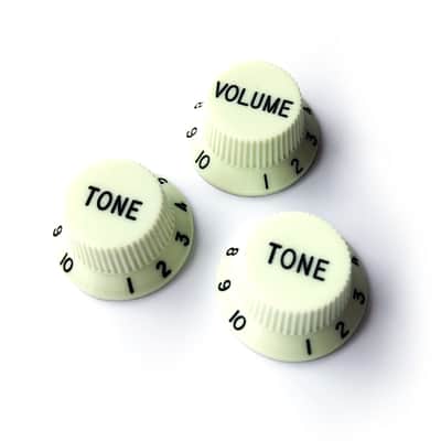 Stratocaster Tone & Volume Knobs – Set or Individual - 1x Tone White image 9