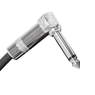 8 Pack of 20 Foot Multi-Color 1/4 Inch TS Right Angle to Straight Guitar Cables 20' Instrument 1/4" Guitar Cords image 2