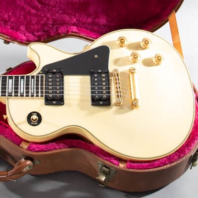 2001 Gibson Les Paul Custom Alpine White (Aged Cream) Ebony Board w/ OHSC image 1