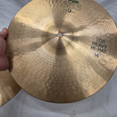 Paiste 14" 505 "Green Label" Heavy Hi-Hat Cymbals (Pair) 1980 - 1985 - Traditional (C020-C4) image 2