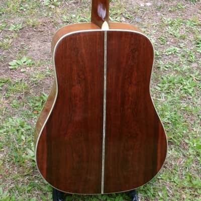 1975 Yairi YW-600 Dreadnought Guitar New Jacaranda Natural+Vintage Flight Case image 10