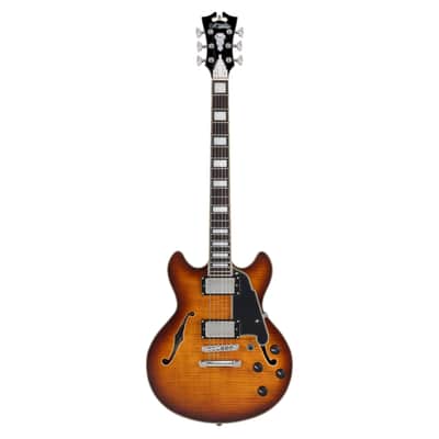 D'Angelico Premier Mini DC Electric Guitar - Dark Iced Tea Burst - B-Stock image 2
