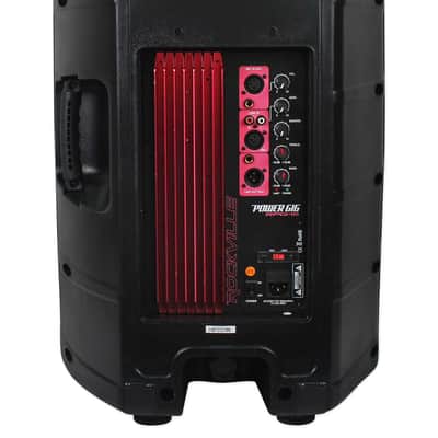 (2) Rockville RPG15 15" Powered 1000W DJ/PA Speakers+ 18" Subs+Poles+Cables image 4
