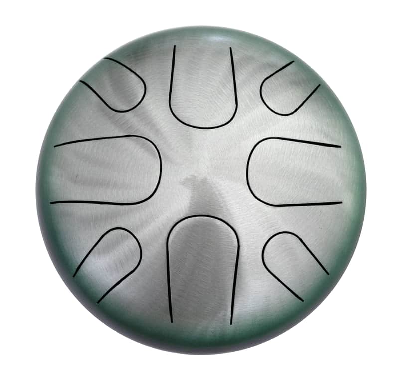 Pearl Awakening 8 Note Green Burst Lacquer 10" Tongue Drum A Minor Scale +Rubber Mallets | Hand Finger | NEW | Authorized Dealer image 1