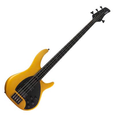 KLOS Apollo IV Custom Bass - Mahogany body / Gold Finish - Carbon Fiber neck -  NEW! 3 band EMG EQ & Pick up system - 8.1 pounds image 3