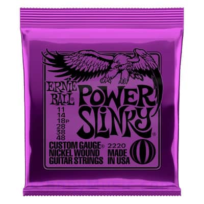 Power Slinky Nickel Wound Electric Guitar Strings 11-48 Gauge Set - world standard special-tempered+tinned steel & ni-plated wrap on steel hex core image 1
