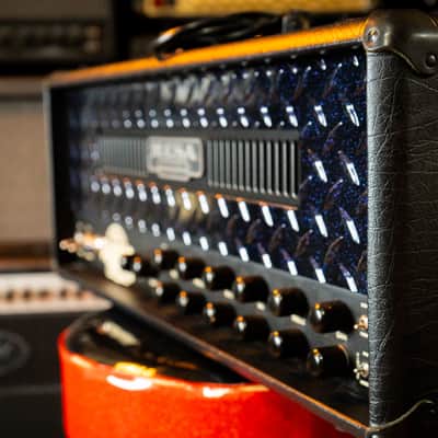 Mesa/Boogie Single Rectifier Series 2 Solo Head – Custom Blue Galaxy Faceplate – Excellent Condition image 5