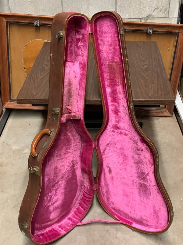 Gibson Vintage ES 330 335 345 Hardshell Case 1950’s-60’s Brown/Pink image 1