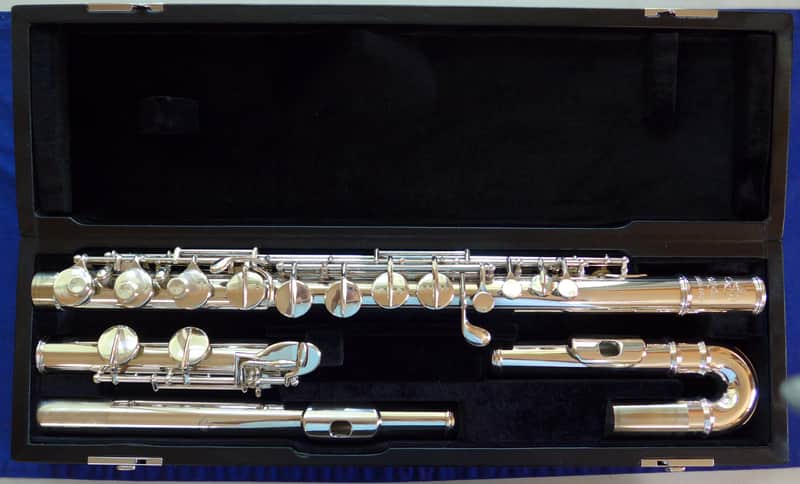 Di Zhao ALTO FLUTE, Model DZA100S, Intermediate Level 2020's - Body and foot silver plated. Straight headjoint solid silver image 1