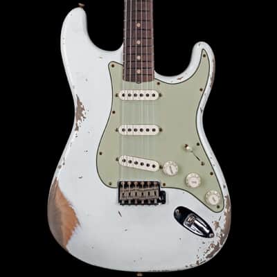 Fender Custom Shop 1961 Stratocaster Heavy Relic Aged Olympic White R121547 image 2