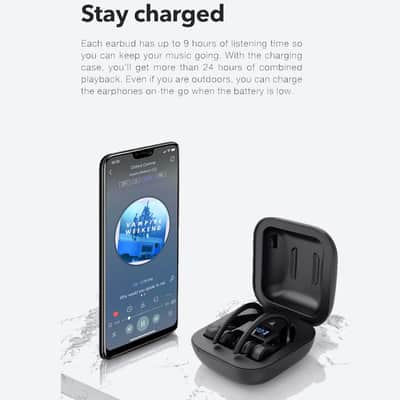 Led Display Bluetooth Wireless Headphones - TWS Stereo Earbuds image 5