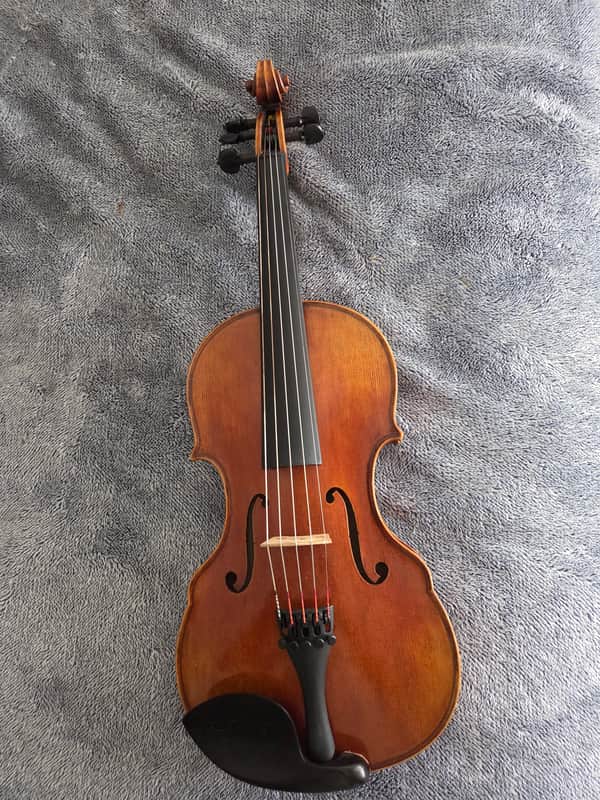 Dahlia 5 string acoustic/electriv violin by G. Edward Luthieryin #424 2016 - Light brown image 1